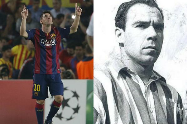 Leo Messi z Telmo Zarra